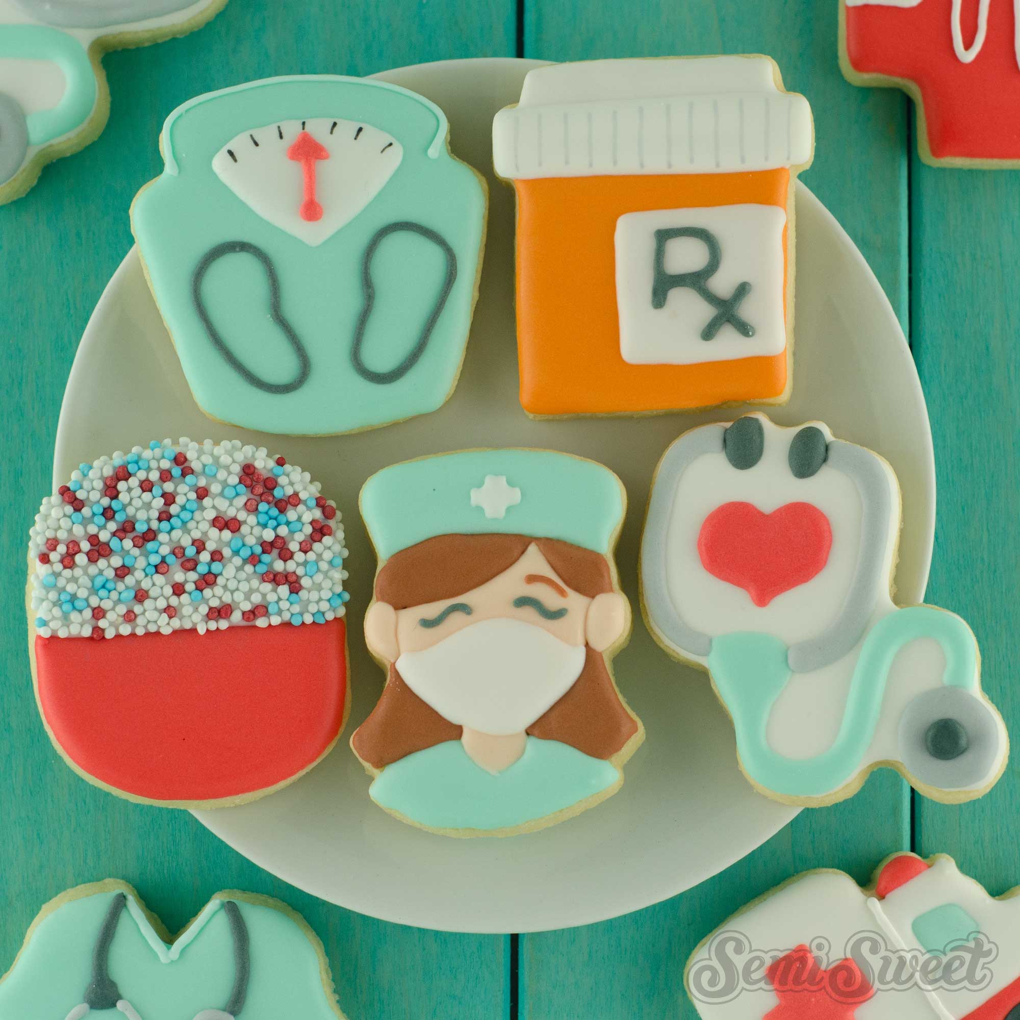 Nurse medical cookie cutters