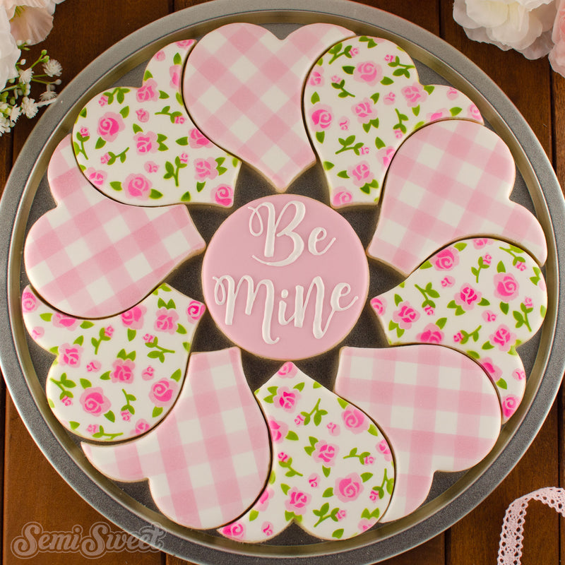 overlap heart cookie platter | Semi Sweet Designs