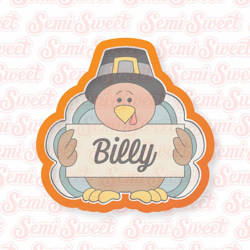 Pilgrim Turkey Boy Cookie Cutter | Semi Sweet Designs