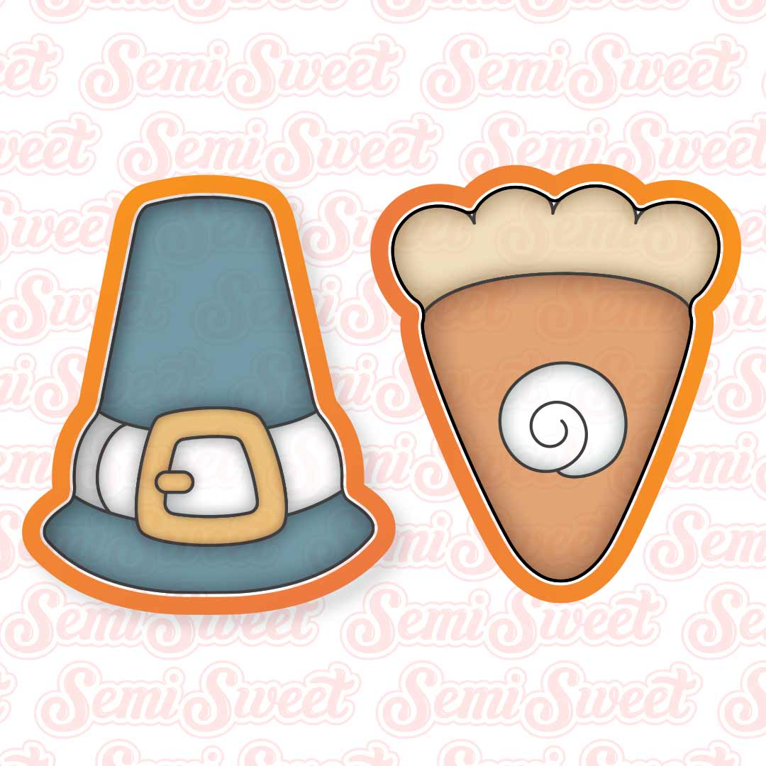 Pilgrim Hat & Pie Platter Cookie Cutter