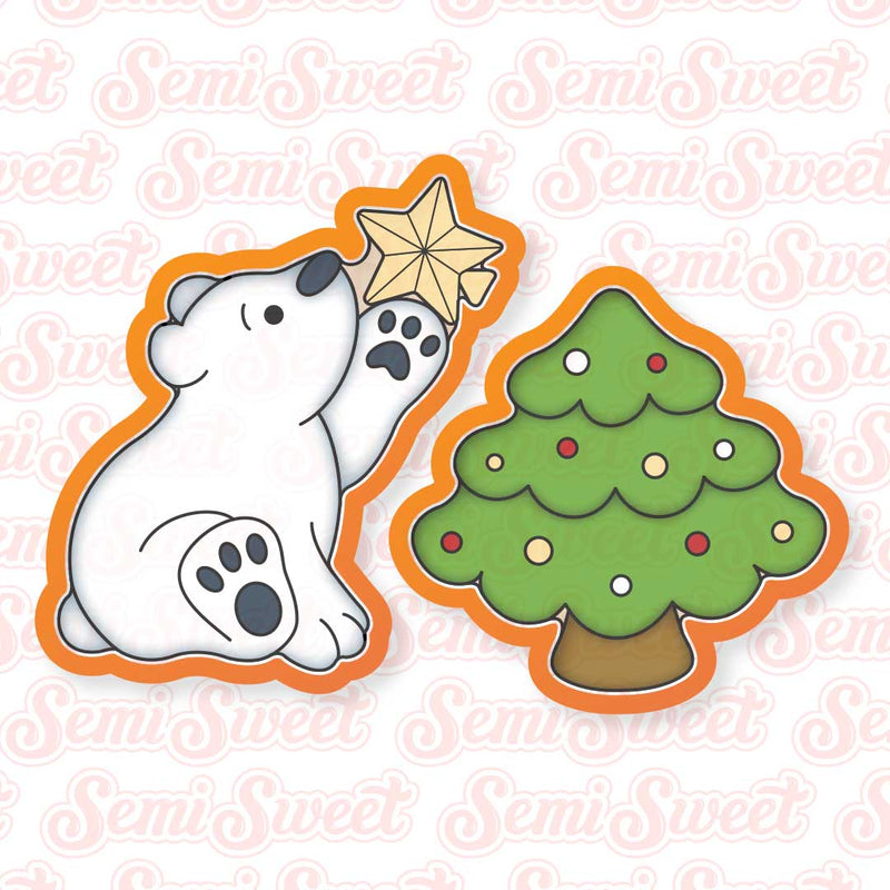 Polar Bear with Tree Cookie Cutter Set