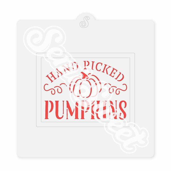 Hand Picked Pumpkins Farm Sign Stencil | Semi Sweet Designs