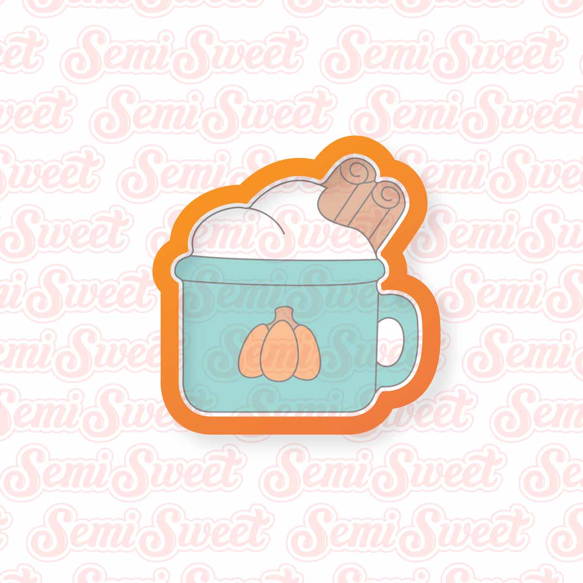 Pumpkin Spice Mug Cookie Cutter | Semi Sweet Designs