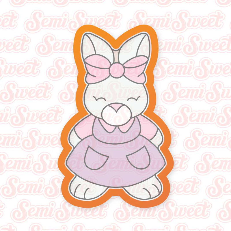 Rabbit Girl Cookie Cutter | Semi Sweet Designs