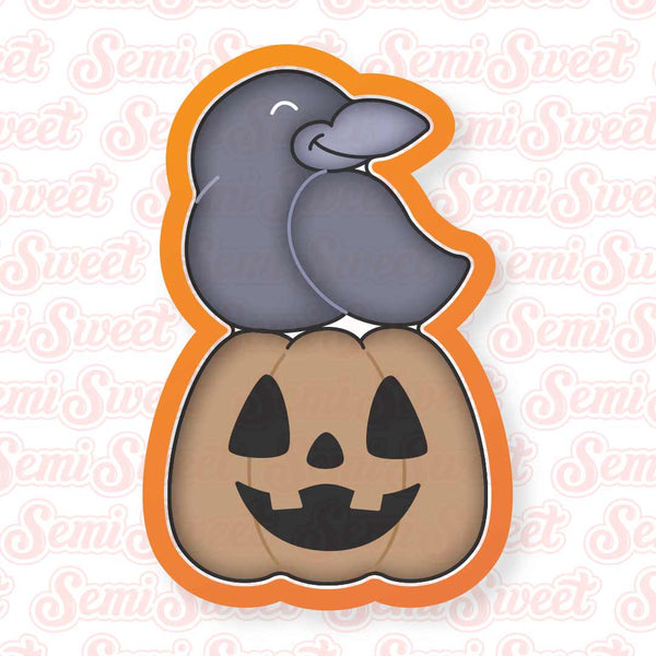 Raven on Pumpkin Cookie Cutter