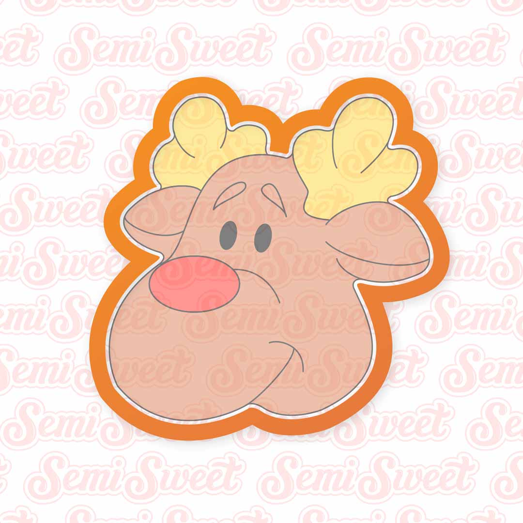 Reindeer Head Cookie Cutter | Semi Sweet Designs