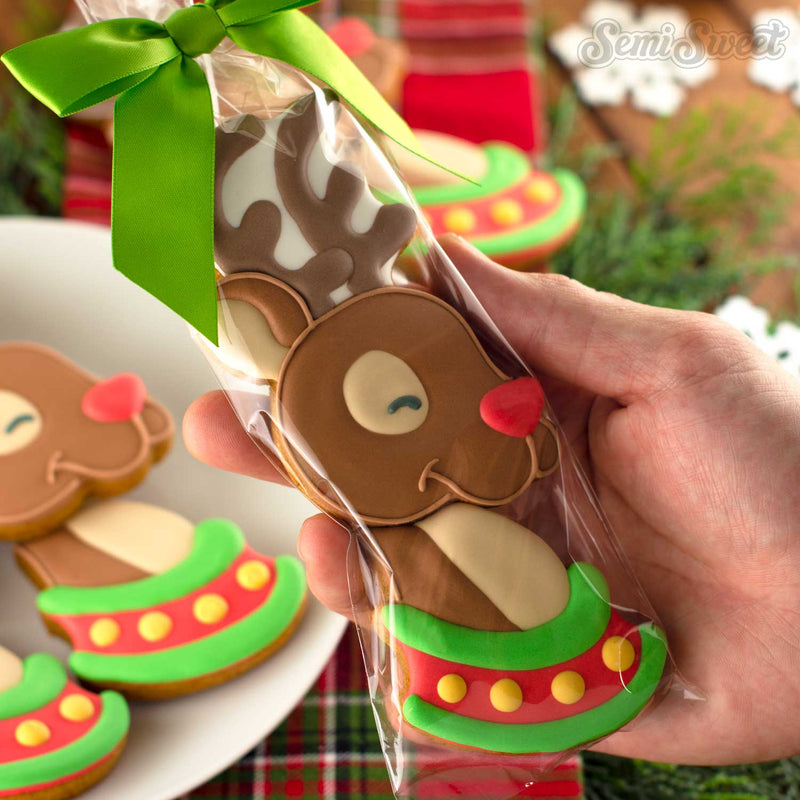 2-Piece Skinny Reindeer Mini Cookie Cutter Set