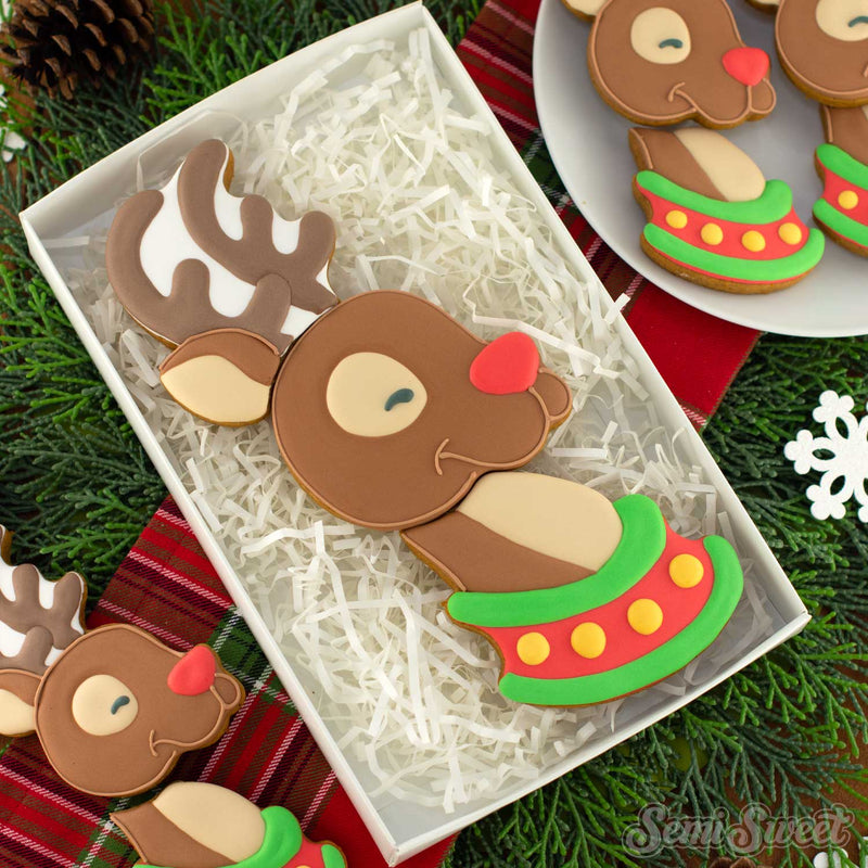 3-Piece Reindeer Head Cookie Cutter Set