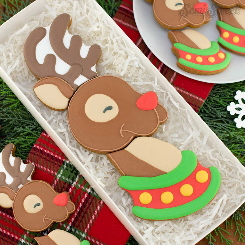 3-Piece Reindeer Head Cookie Cutter Set
