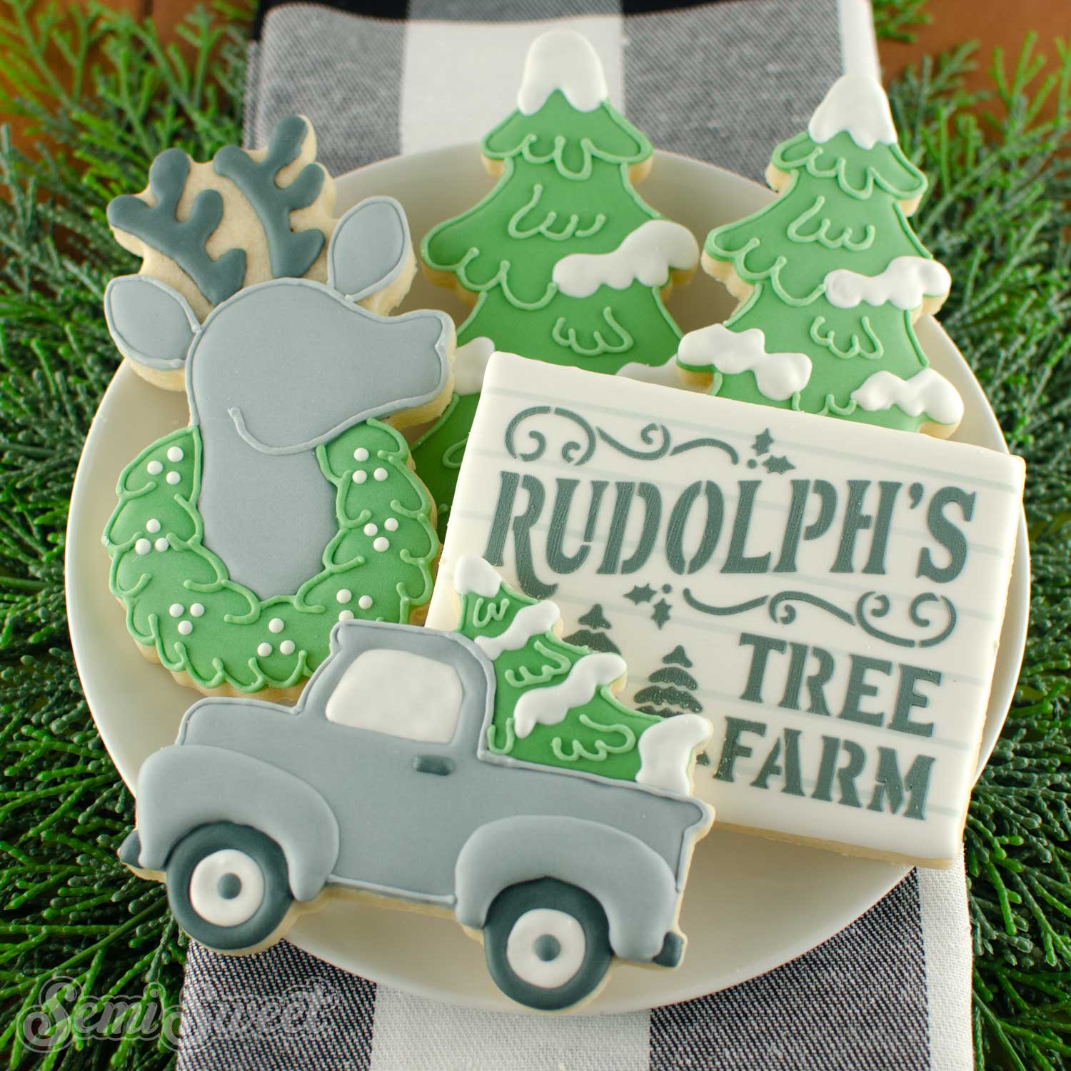 Truck with Tree Cookie Cutter
