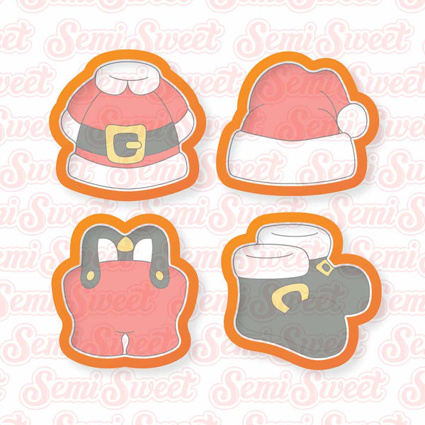 Santa Clothes Mini Cookie Cutter Set | Semi Sweet Designs