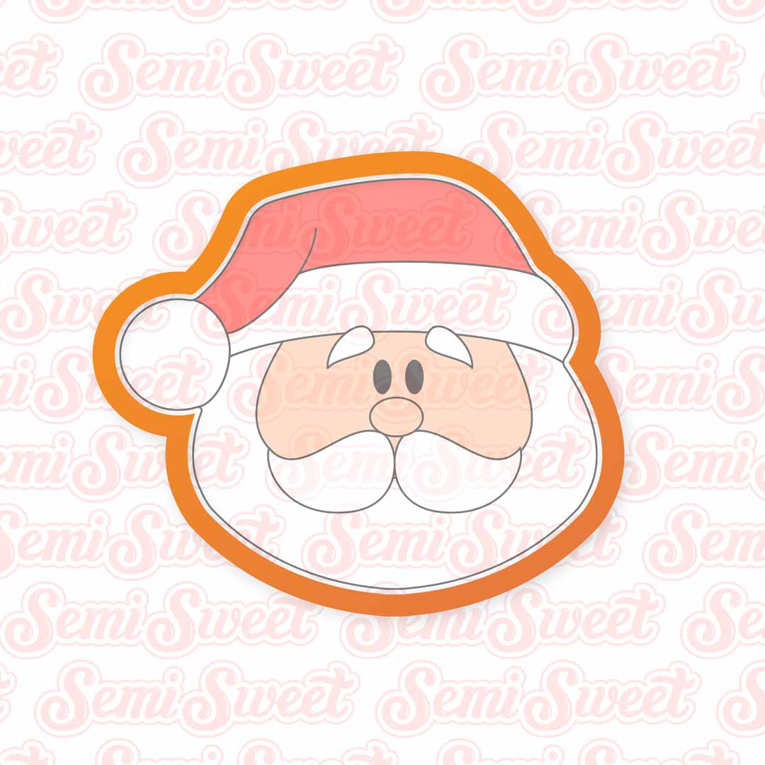 Santa Head Cookie Cutter | Semi Sweet Designs