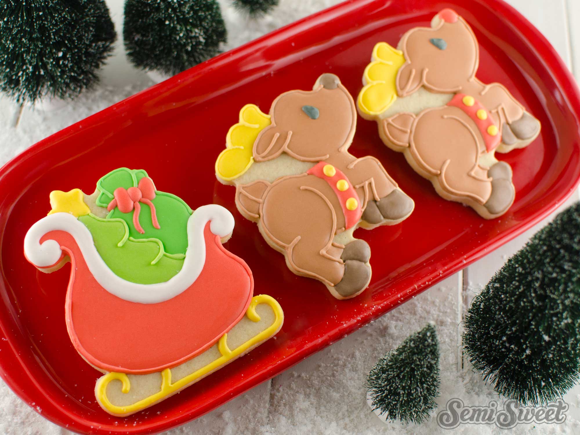 Santa Sleigh Cookie Cutter | Semi Sweet Designs