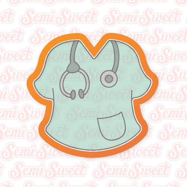 Scrubs Shirt Cookie Cutter | Semi Sweet Designs