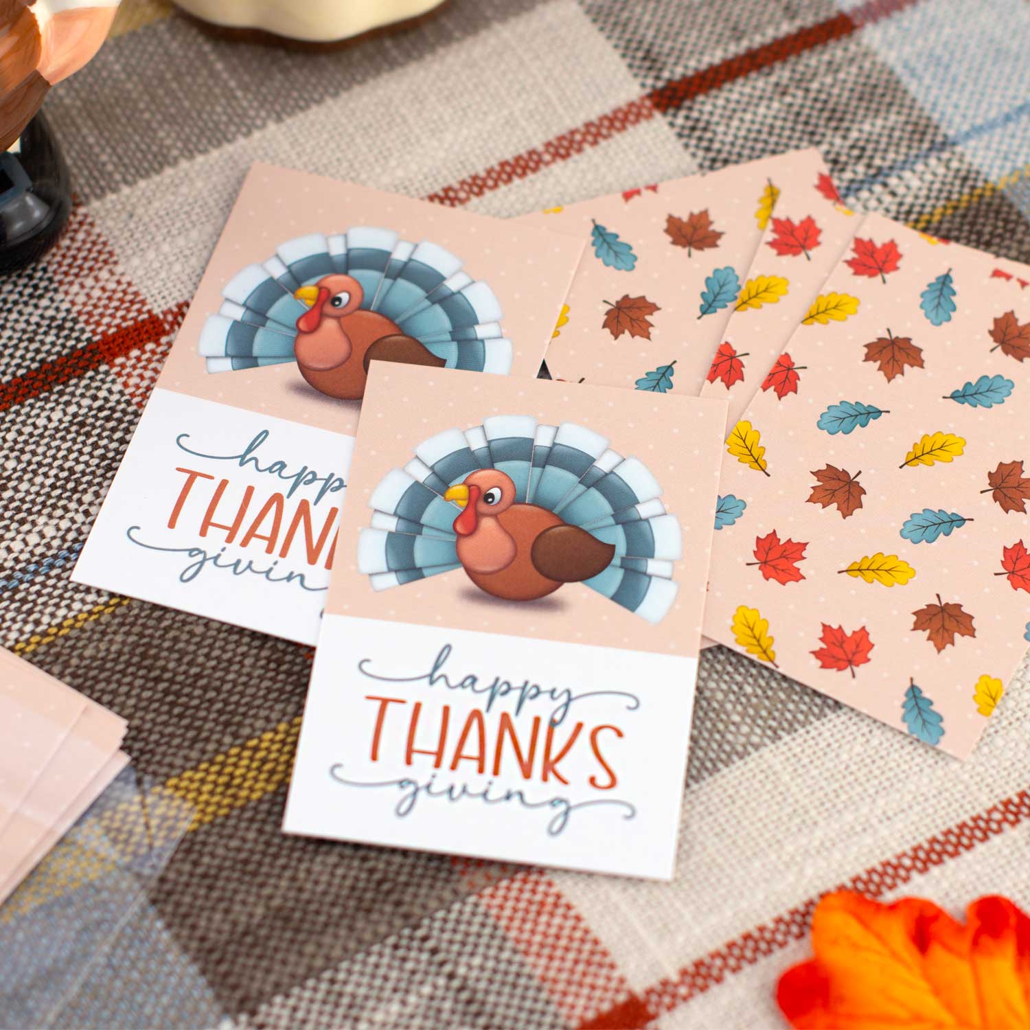 Happy Thanksgiving Turkey Platter 2" x 3" Tag - Pack of 25