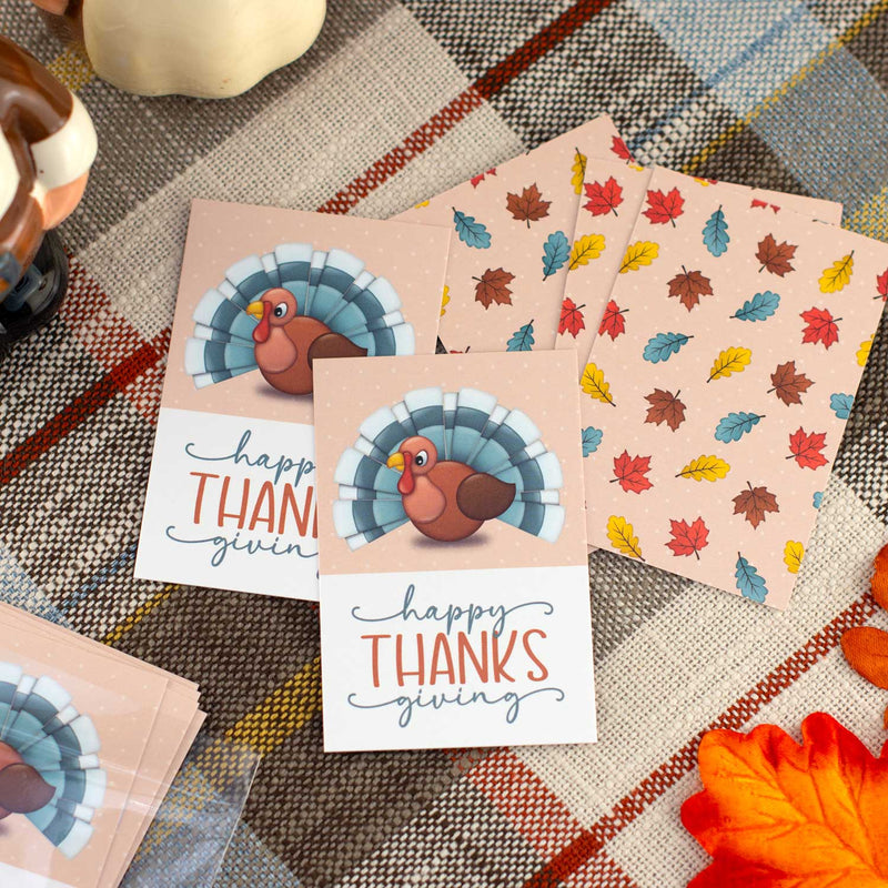 Happy Thanksgiving Turkey Platter 2" x 3" Tag - Pack of 25