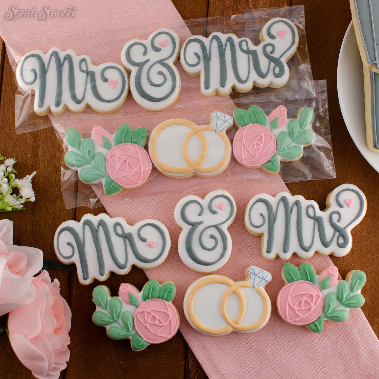 skinny wedding cookie set