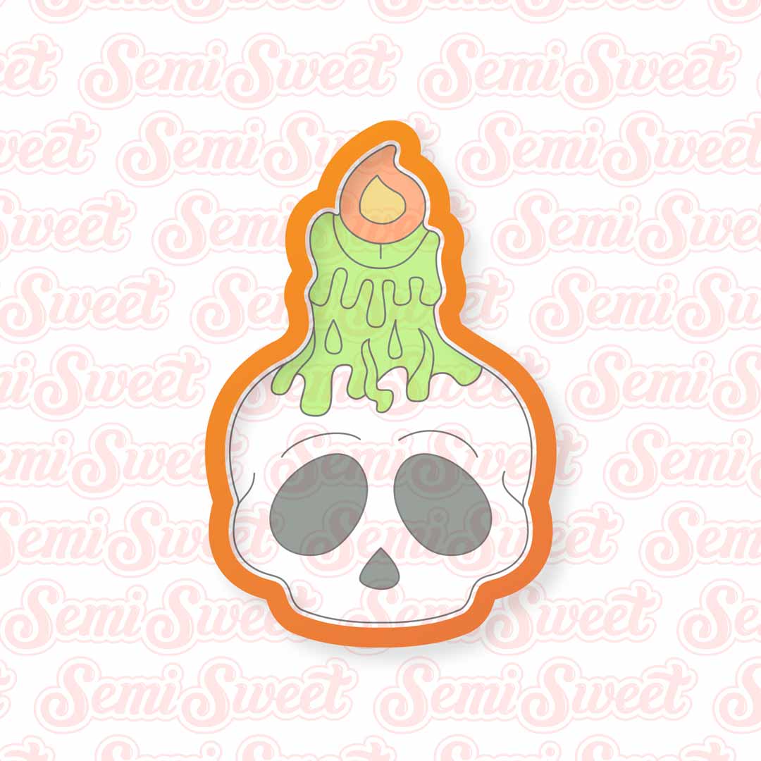 Skull Candle Cookie Cutter | Semi Sweet Designs