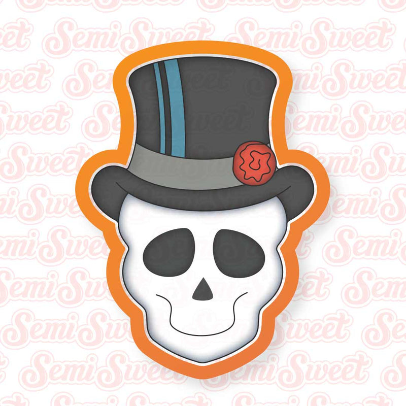 Skull Top Hat Cookie Cutter | Semi Sweet Designs