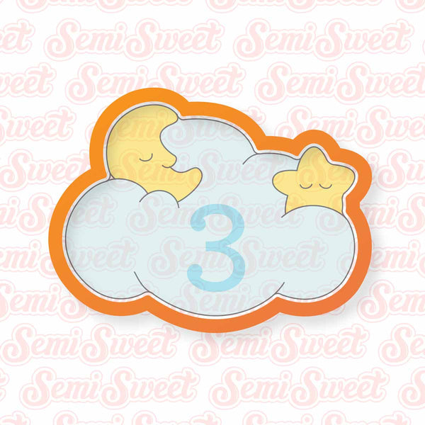 Twinkle Cloud Cookie Cutter | Semi Sweet Designs