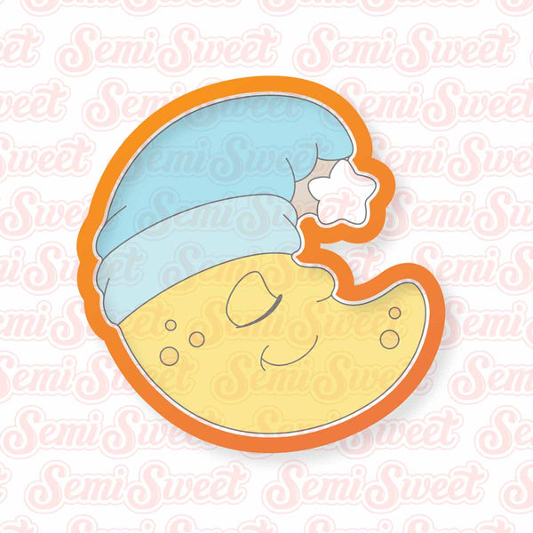 Sleeping Moon Cookie Cutter | Semi Sweet Designs