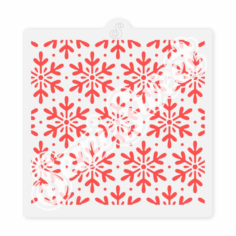 Snowflakes cookie stencil | Semi Sweet Designs