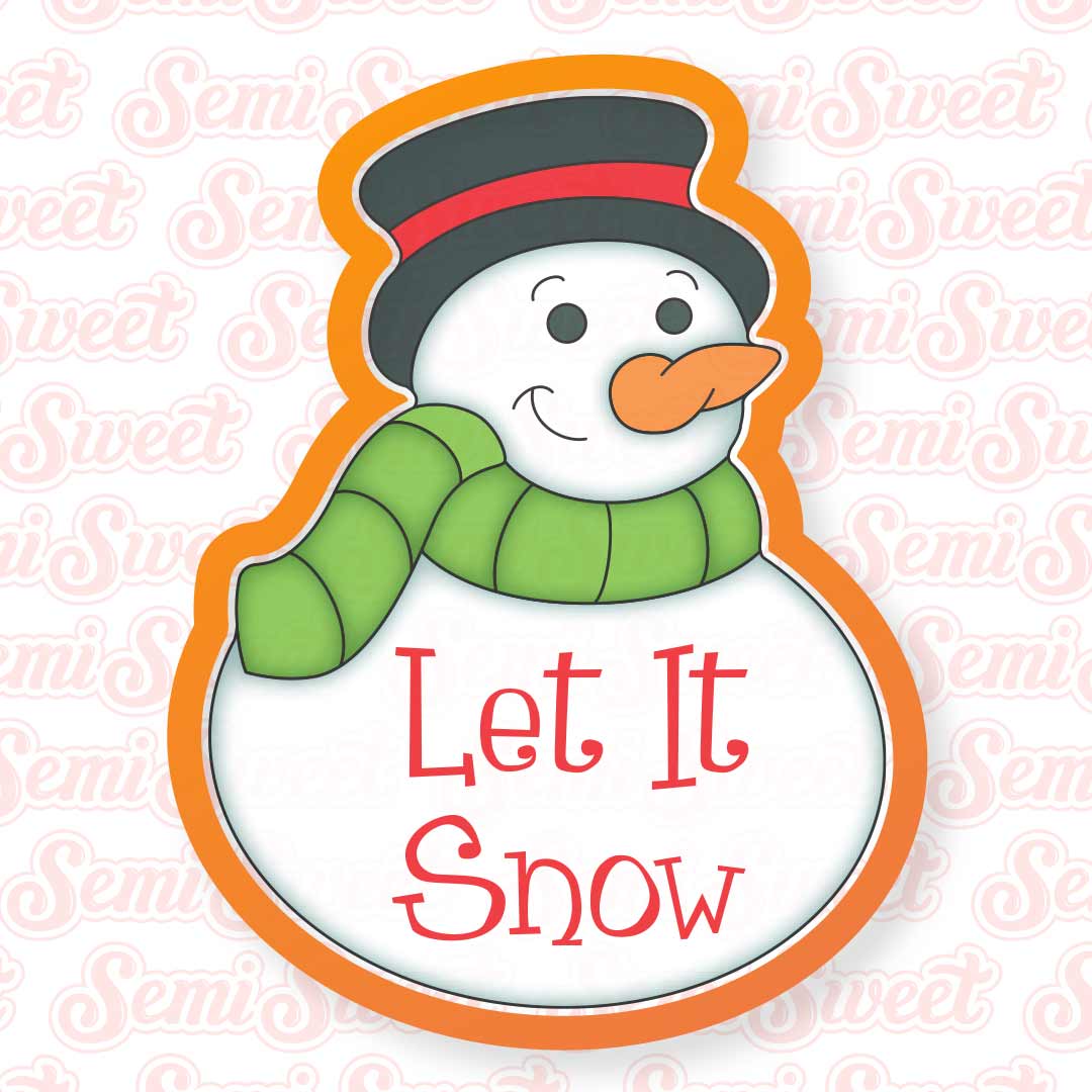 Snowman Plaque Cookie Cutter | Semi Sweet Designs