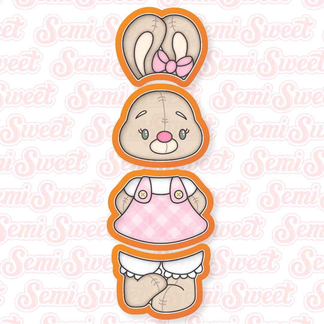 Stackable Girl Bunny Cookie Cutter Set