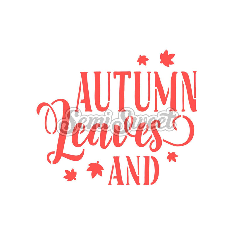 Autumn Leaves & Pumpkins Please Stencil Set
