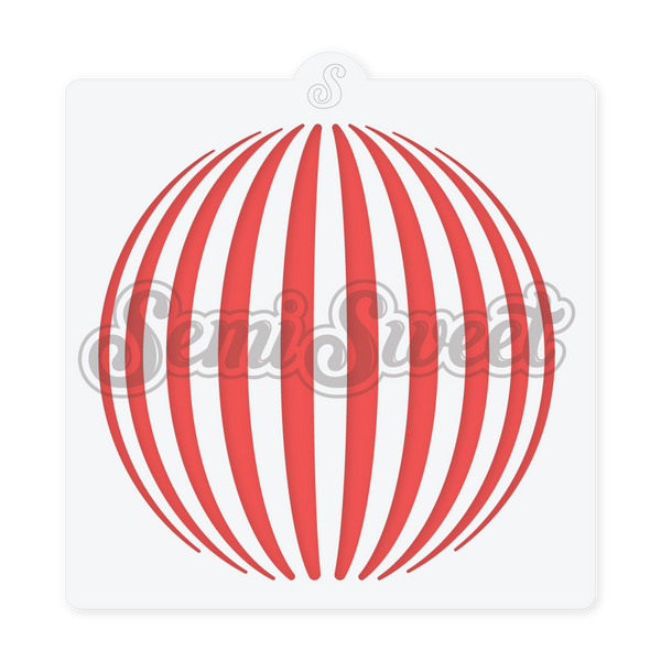 Striped Sphere Stencil - Regular | Semi Sweet Designs