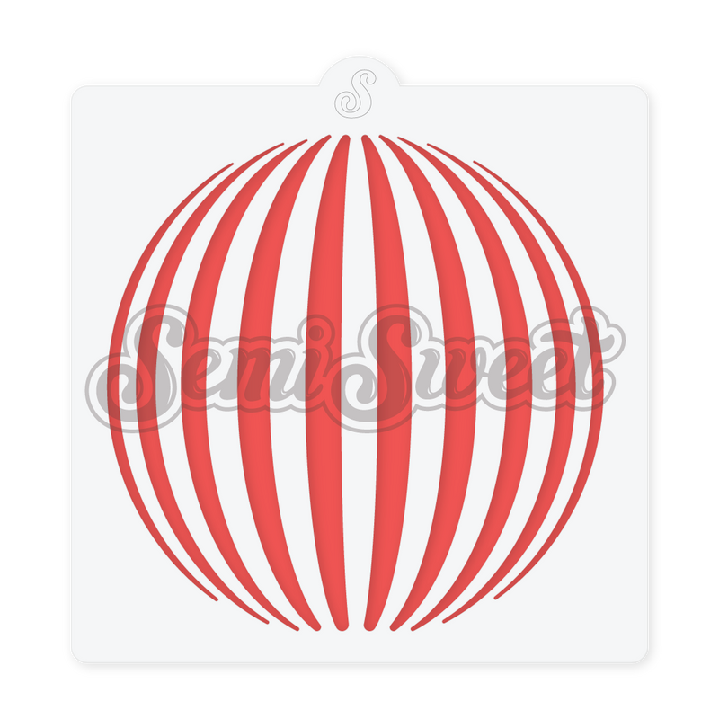 Striped Sphere Stencil - Regular | Semi Sweet Designs