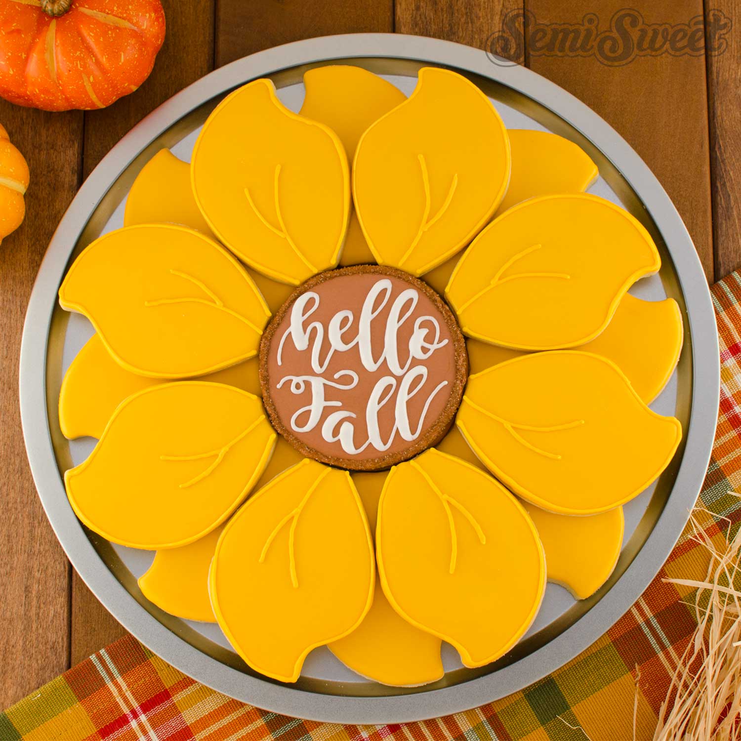 Sunflower Platter Cookie Cutters | Semi Sweet Designs