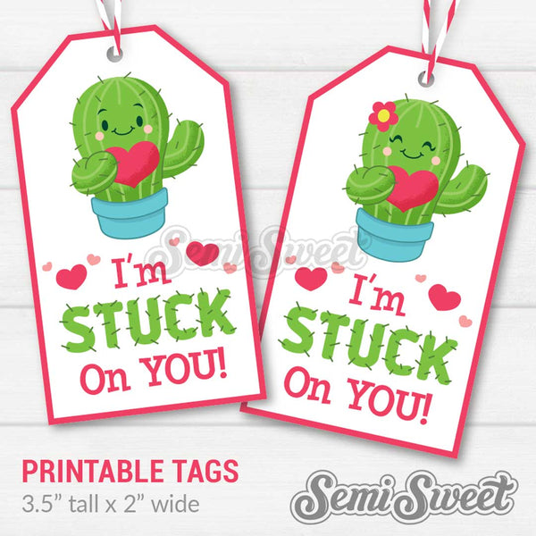 I‘m Stuck on You - Instant Download Printable Tag