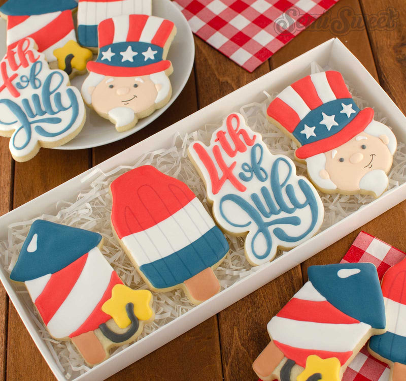 Thin 4th of July Script Cookie Cutter