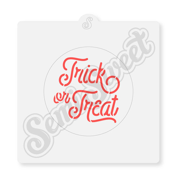 Trick-or-Treat Monoline Stencil | Semi Sweet Designs