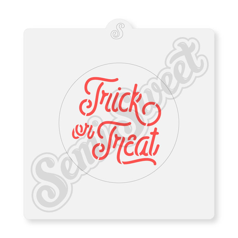 Trick-or-Treat Monoline Stencil | Semi Sweet Designs