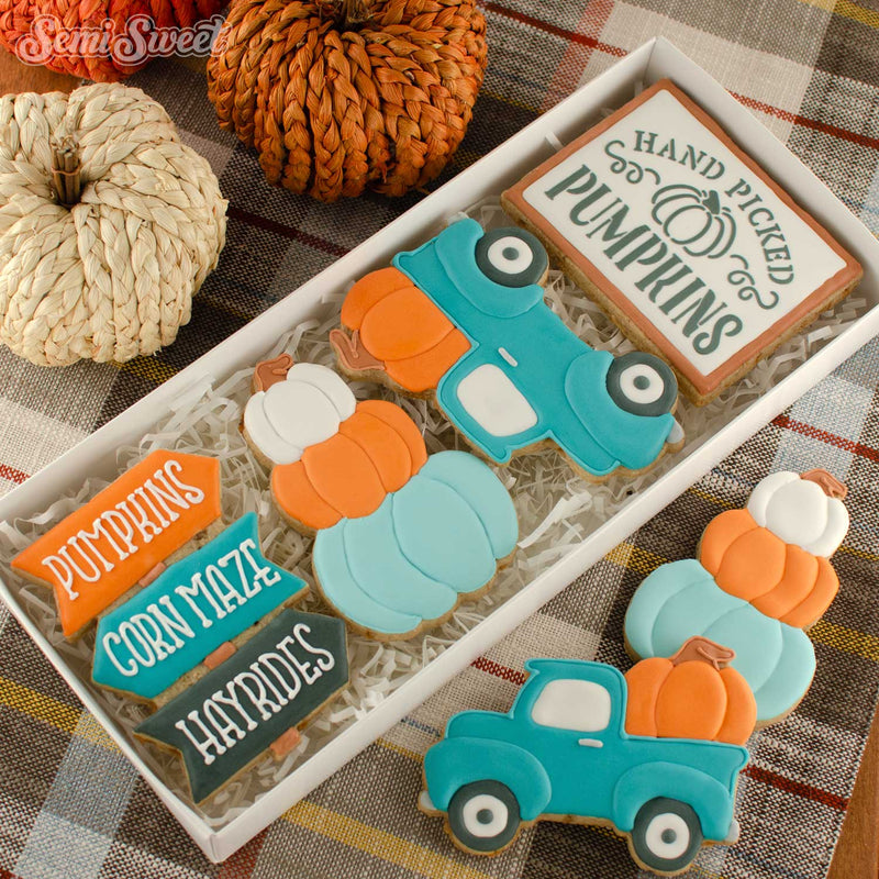 fall farmhouse cookie set | Semi Sweet Designs