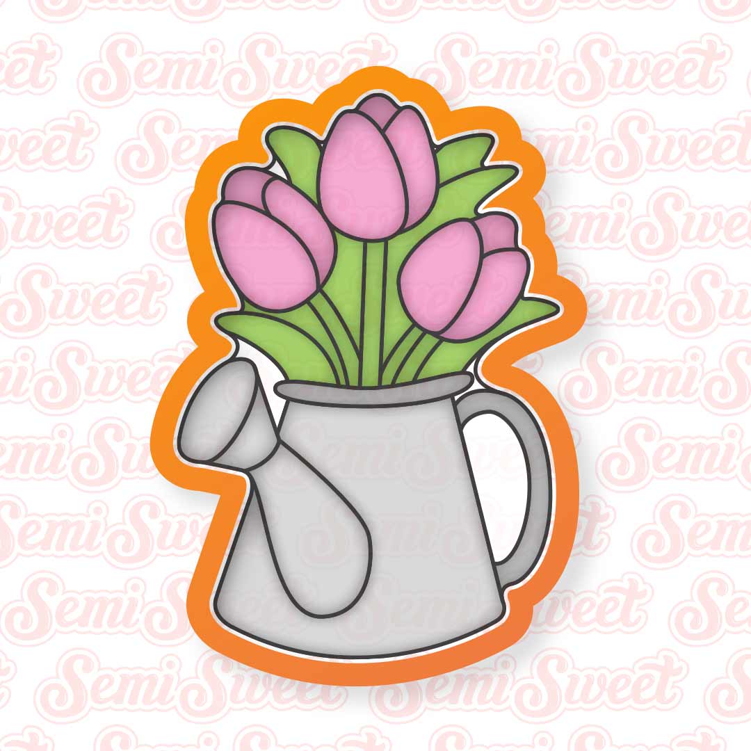 Floral Watering Can Cookie Cutter
