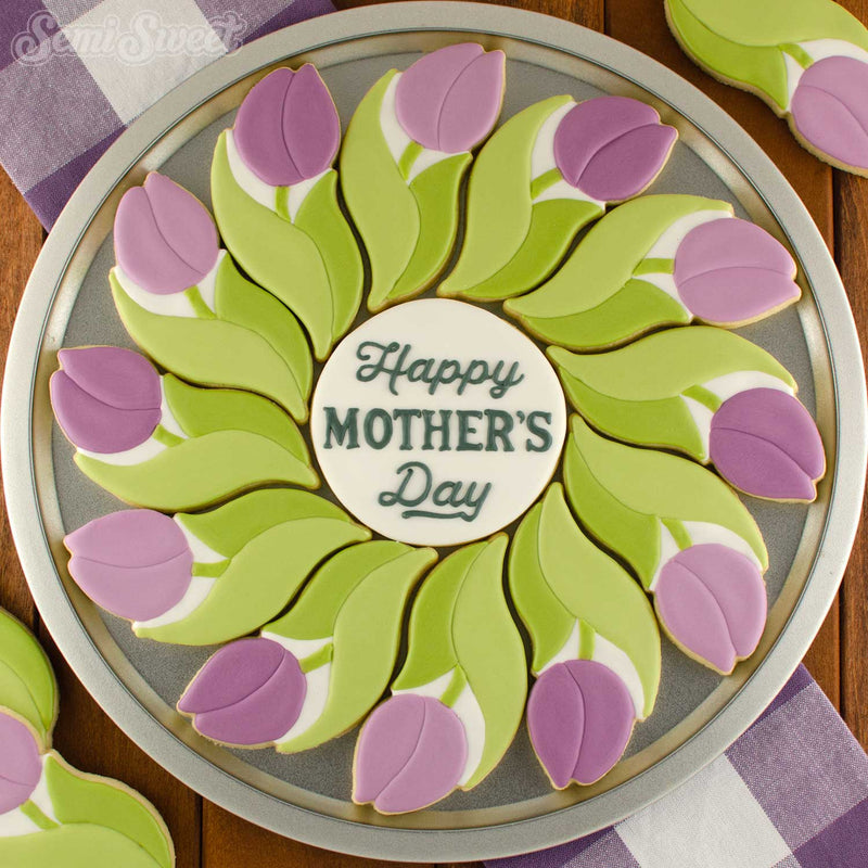 tulip cookie platter | Semi Sweet Designs