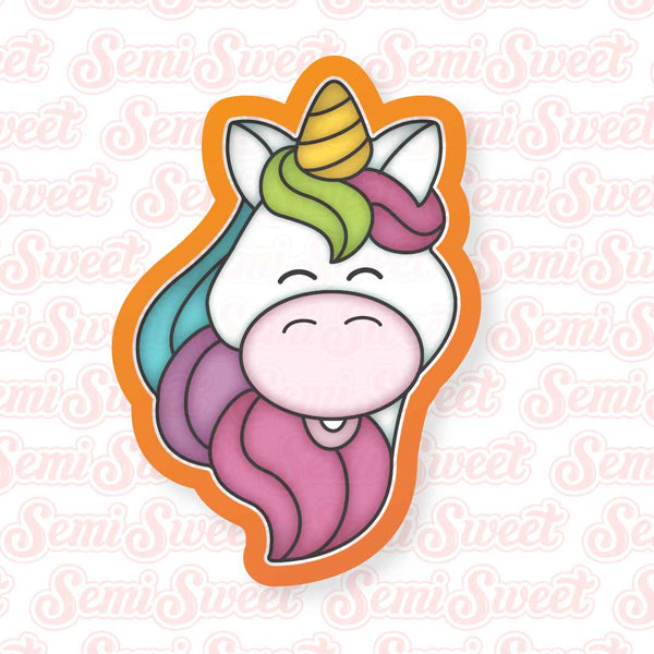 Unicorn Head Cookie Cutter | Semi Sweet Designs