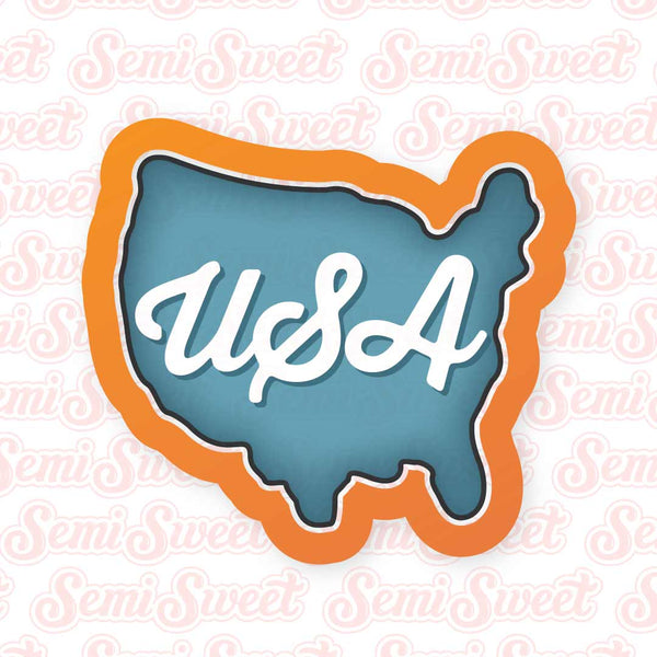 Chubby USA Map Cookie Cutter | Semi Sweet Designs