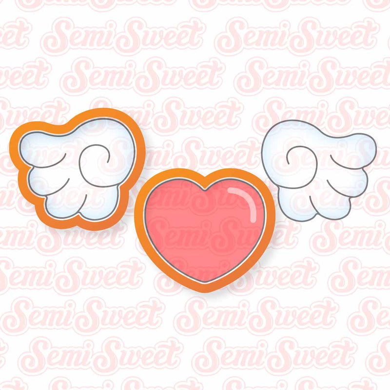 Winged Heart Cookie Cutter Set | Semi Sweet Designs