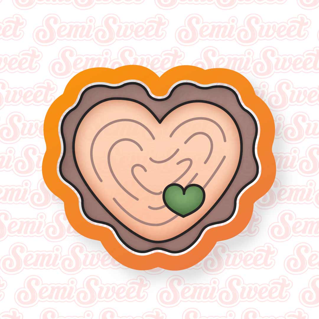Wood Slice Heart Cookie Cutter